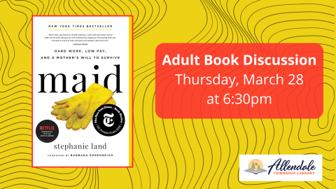 Adult Book Discussion Thursday, March 28, 6:30 PM